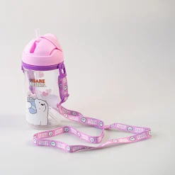 Borraccia We Bare Bears Con Tracolla - Orso Bianco We Bare Bears