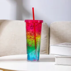 Best Borraccia Xl In Plastica Con Cannuccia Rainbow Borse & Zaini