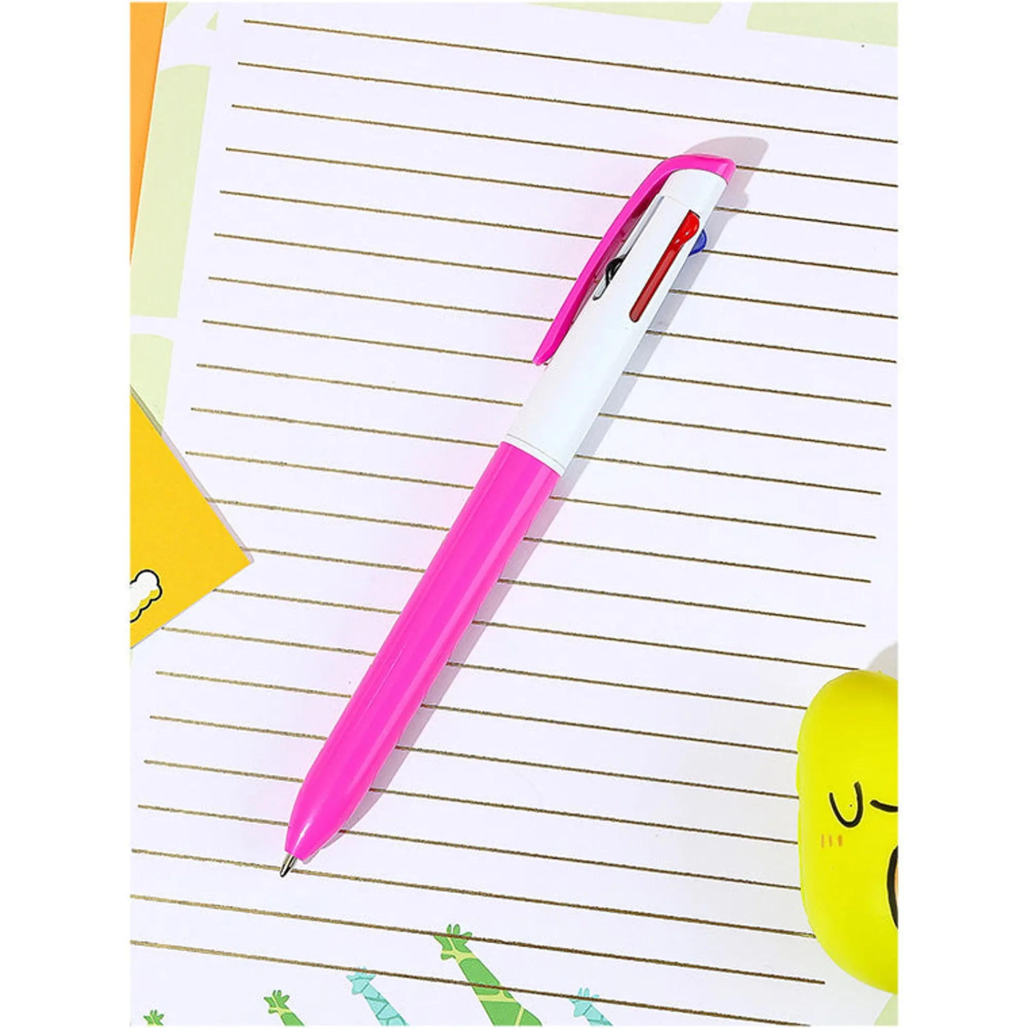 Best Penna Con 4 Colori Impugnatura Rosa Penne E Pennarelli