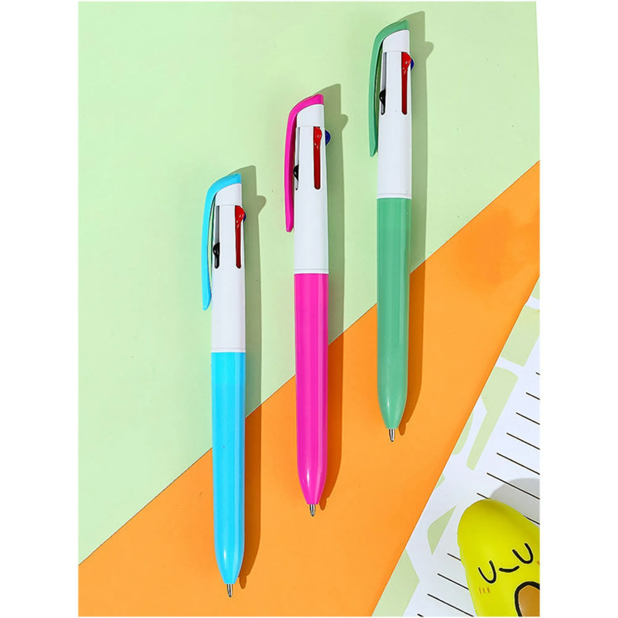 Best Penna Con 4 Colori Impugnatura Rosa Penne E Pennarelli