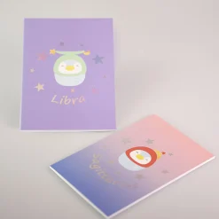 New Quaderno Rilegato A Punto - Collezione Segni Zodiacali (A5) - (2Pz) Notebook