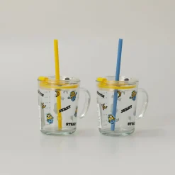Hot Tazza In Vetro Con Cannuccia - Minions (1Pz) (400Ml) Borse & Zaini
