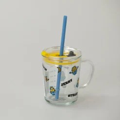 Hot Tazza In Vetro Con Cannuccia - Minions (1Pz) (400Ml) Borse & Zaini